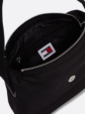 black logo shoulder bag for women tommy jeans