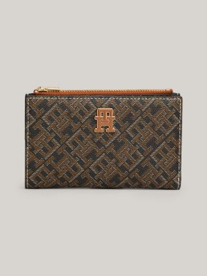 portafogli bifold th monoplay sottile brown da donne tommy hilfiger