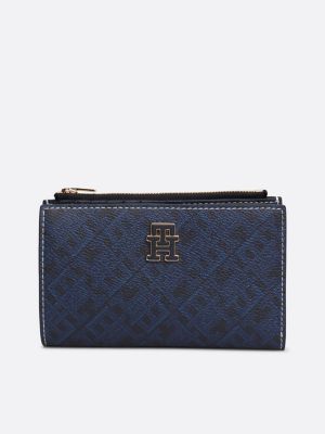 portafogli bifold th monoplay sottile blue da donne tommy hilfiger