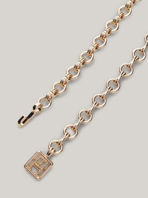 white th monogram chain link belt for women tommy hilfiger