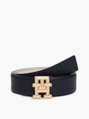 black hilfiger logo reversible leather belt for women tommy hilfiger