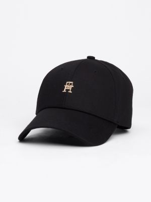 cappello da baseball con placchetta iconica black da donne tommy hilfiger