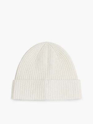 rosa flauschige beanie aus wollmix für damen - tommy hilfiger