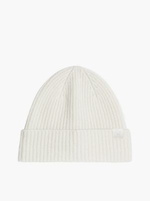 pink zachte wolmix beanie voor dames - tommy hilfiger