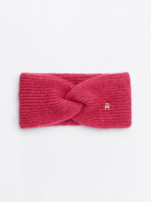 red twist front knit headband for women tommy hilfiger