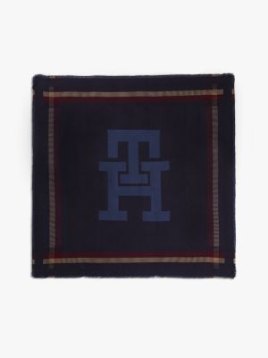 foulard con monogramma th purple da donne tommy hilfiger