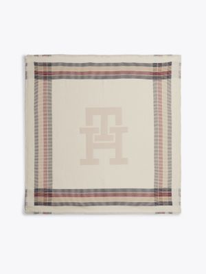 foulard con monogramma th white da donne tommy hilfiger