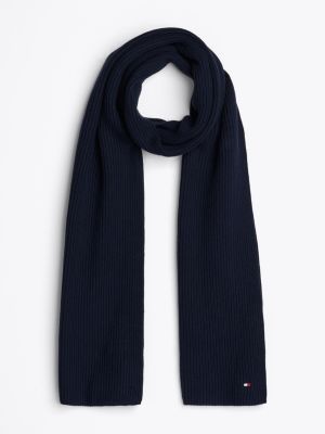 sciarpa essential con cashmere e bandierina blue da donne tommy hilfiger