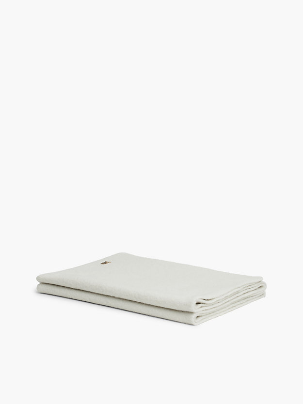 TH Monogram Metallic Scarf | White | Tommy Hilfiger TH Monogram Metallic Scarf | White | Tommy Hilfiger