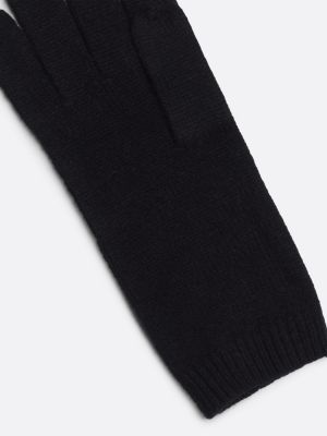 schwarz chic handschuhe aus kaschmir für damen - tommy hilfiger