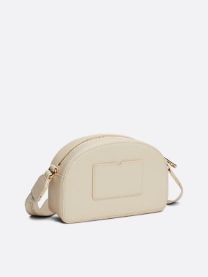 camera bag a tracolla con logo beige da donne tommy hilfiger