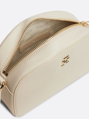 camera bag a tracolla con logo beige da donne tommy hilfiger