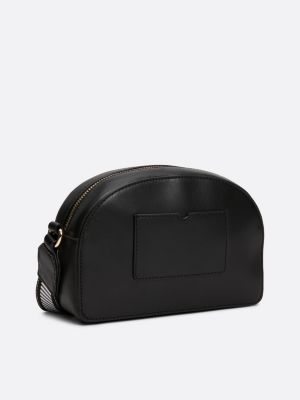 black crossover logo strap camera bag for women tommy hilfiger