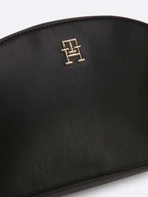 black crossover logo strap camera bag for women tommy hilfiger