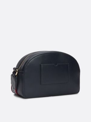 camera bag corporate con tracolla iconica blu da donne tommy hilfiger