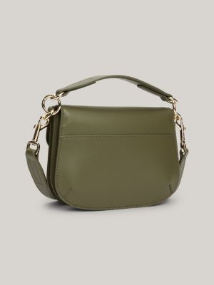 Chic Push Lock Crossover Bag | Green | Tommy Hilfiger