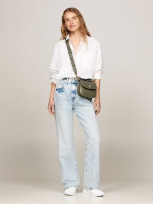 Chic Crossbody-Tasche mit Steckverschluss | Grün | Tommy Hilfiger