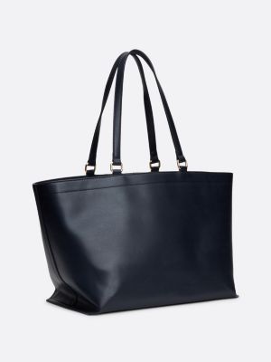 Bolso tote Corporate con monograma TH Azul Tommy Hilfiger