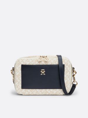 Essential TH Monogram Small Crossover Bag | Blue | Tommy Hilfiger