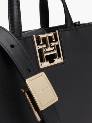 borsa tote piccola con tracolla nero da donne tommy hilfiger