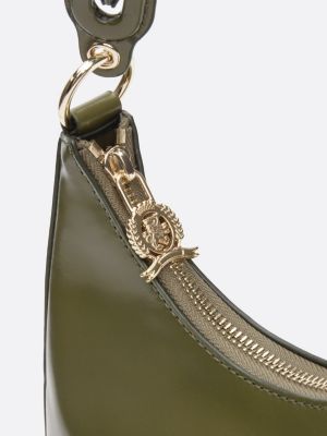 sac porté épaule en cuir th soft vert pour femmes tommy hilfiger