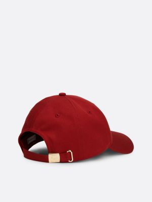 red corporate th monogram baseball cap for women tommy hilfiger