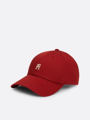 red corporate baseball-cap mit th-monogramm für damen - tommy hilfiger