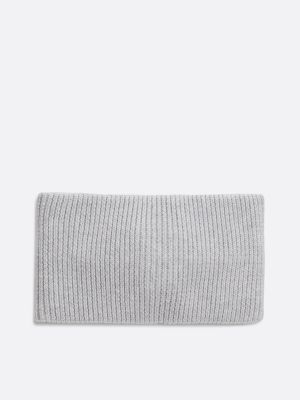 grey elongated flag twist headband for women tommy jeans