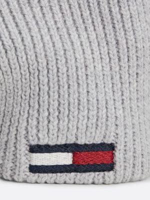 grey elongated flag twist headband for women tommy jeans