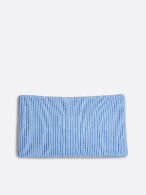 blue elongated flag twist headband for women tommy jeans