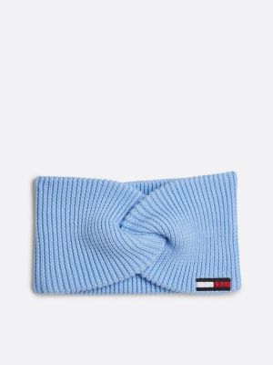 Elongated Flag Twist Headband Blue Tommy Hilfiger