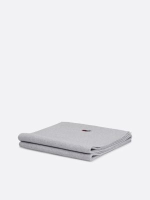 écharpe à drapeau étiré gris pour femmes tommy jeans