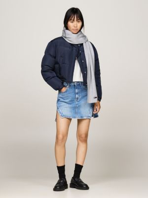 écharpe à drapeau étiré gris pour femmes tommy jeans