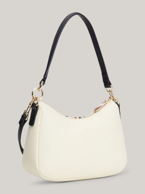 Small Signature Shoulder Bag Beige Tommy Hilfiger