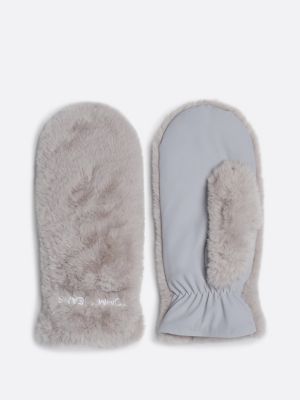 muffole in pelliccia sintetica grey da donne tommy jeans