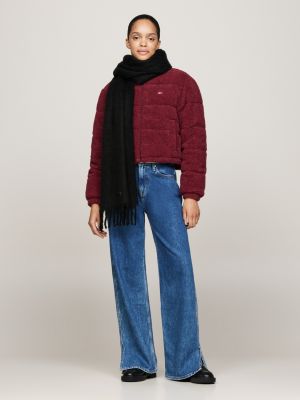 black city metallic logo scarf for women tommy jeans