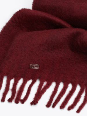 écharpe city à logo en métal rouge pour femmes tommy jeans