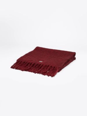 écharpe city à logo en métal rouge pour femmes tommy jeans