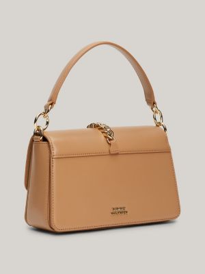 TH Monogram Crossbody-Ledertasche | Khaki | Tommy Hilfiger