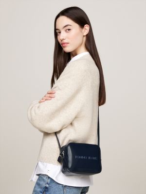 petit sac bandoulière essential à logo bleu pour femmes tommy jeans