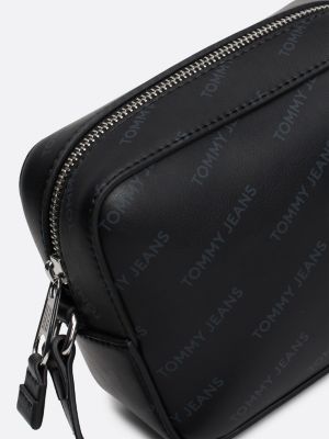 camera bag essential con stampa nero da donne tommy jeans