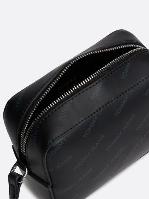 camera bag essential con stampa nero da donne tommy jeans