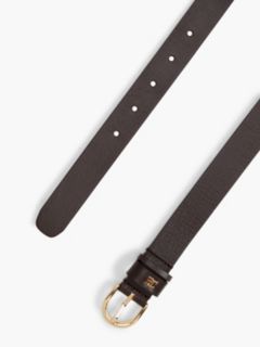 TH Monogram Leather Belt — Brown 2