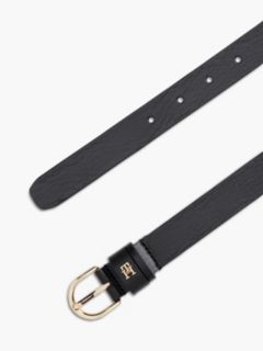TH Monogram Leather Belt — Black 2