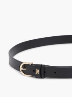 TH Monogram Leather Belt — Black 5