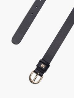 TH Monogram Leather Belt — Blue 2