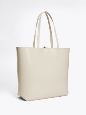 Essential Tonal Logo Tote | Beige | Tommy Hilfiger