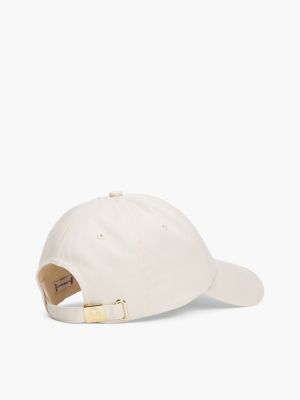 white chic th monogram baseball cap for women tommy hilfiger