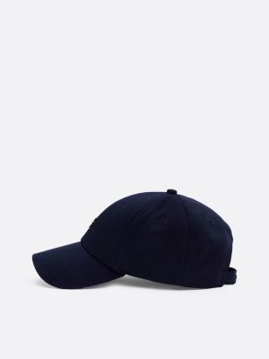 cappello da baseball chic con monogramma th blu da donne tommy hilfiger