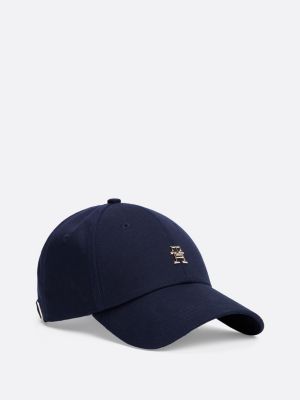 cappello da baseball chic con monogramma th blue da donne tommy hilfiger